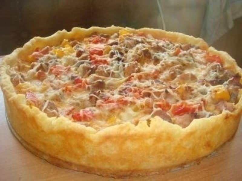 Открытый пирог с мясом. Очень необычно, вкусно и невероятно просто 5 Открытый пирог с мясом. Очень необычно, вкусно и невероятно просто