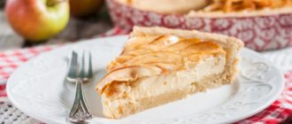 Песочный пирог с яблоками и заварным кремом. Оригинальная сладкая выпечка к чаю 18