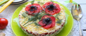 Салат Красные маки. Красивый и очень вкусный салат 5