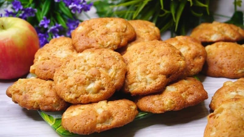 Воздушное яблочное печенье на скорую руку, даже тесто не нужно раскатывать 5 Воздушное яблочное печенье на скорую руку, даже тесто не нужно раскатывать