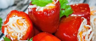 Перец фаршированный капустой на зиму. Эффектная закуска на праздничный стол 10