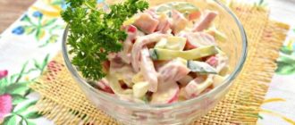 Лёгкий салат из крабовых палочек. Без кукурузы и риса 3