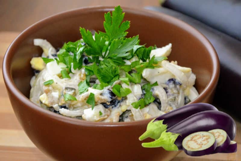 Салат с баклажанами и яйцами. Невозможно отличить от мясного 5 Салат с баклажанами и яйцами. Невозможно отличить от мясного